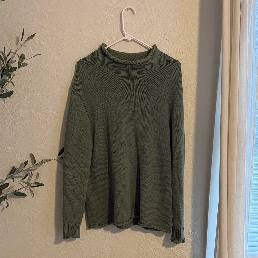 J. Crew Olive Green Rollneck Sweater